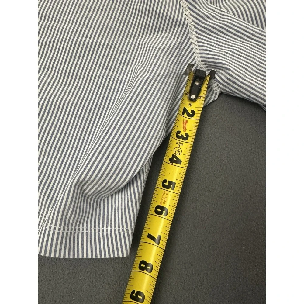 Birddogs Shorts Mens XXL White Blue Striped Performance Lined Athletic 2XL